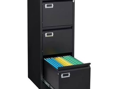 STANI 3 Drawer File Cabinets with Lock, Metal Filing Cabinet for Home Office