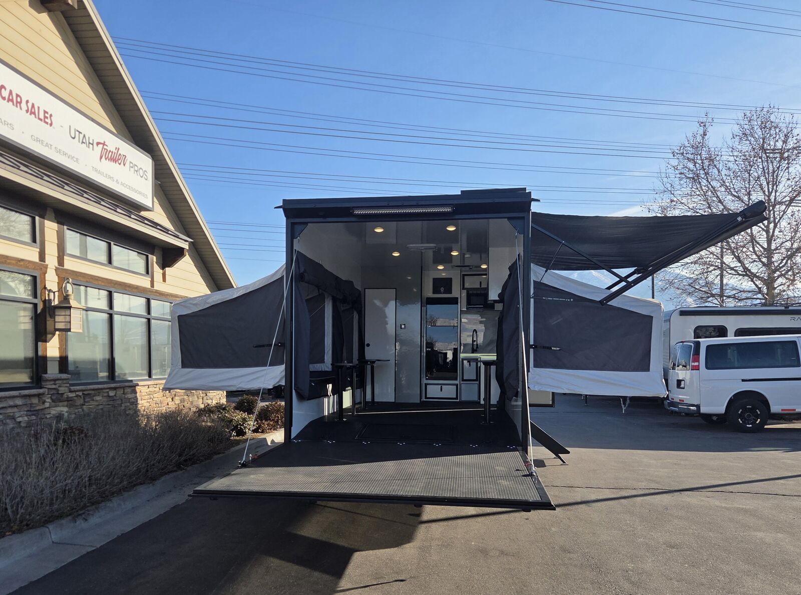 Raynger Elevate Elite! 8x18 / 8.5x18 Toy Hauler 12K Axles TRIPLE QUEEN TENT, Off Grid Solar!!!