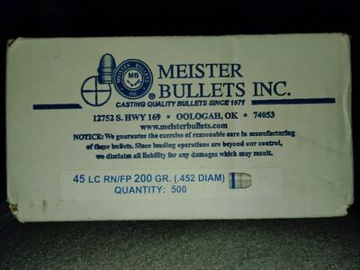 45 long Colt bullets