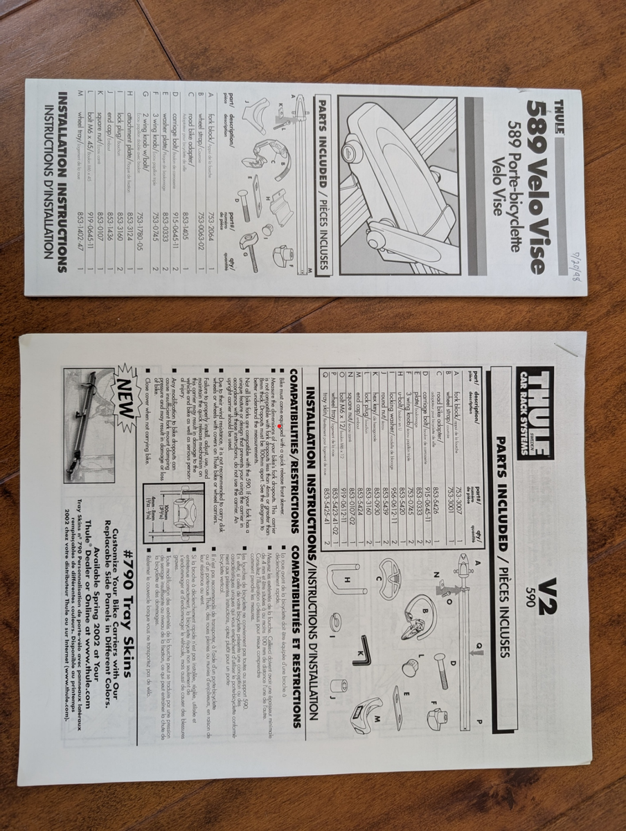 Thule V2 and Velo Vise bike racks