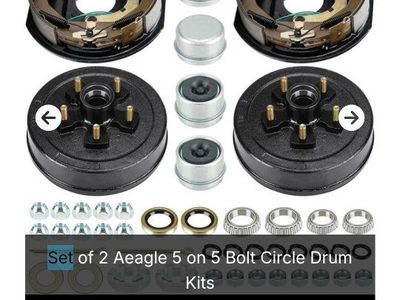 Set of 2 Aeagle 5 on 5 Bolt Circle Drum Kits