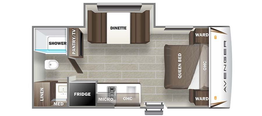 2022 Forest River Prime Time Avenger 17FQS Travel Trailer