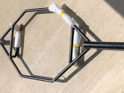 Olympic Hex Trap Barbell - Black Steel Weightlifting Bar - NEW