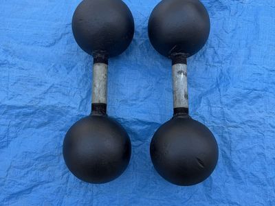 Pair of Homemade 52.5 lb Steel Weights – 105 lbs Total – Heavy Duty