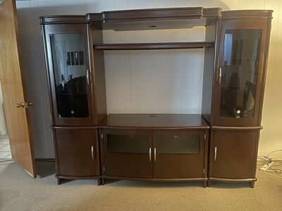 Solid Mahogany Entertainment Center