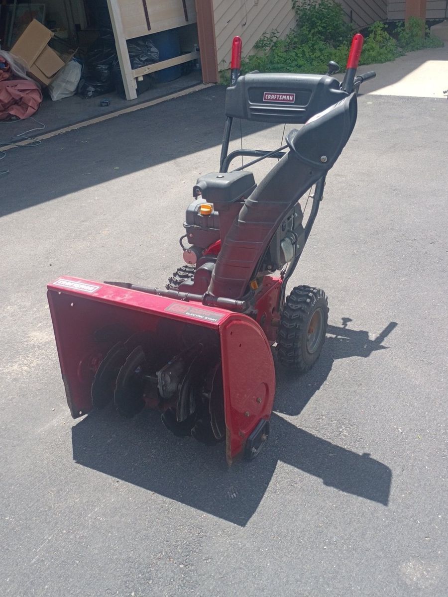 Craftsman 24" Electric Start Two-Stage Snow Blower - Powerful Red
