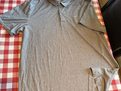 Travis Mathew Men's Gray Polo Shirt - Size XXL, Made in Peru, Excellent Condition