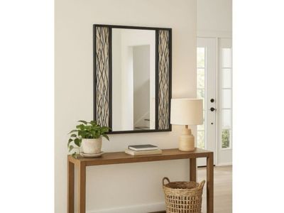 Rectangular Wall Mirror in Industrial Style-40 Inches Tall and 30 Inches Wide