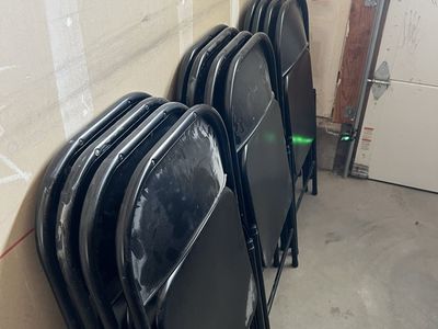 Black Metal Folding Chairs