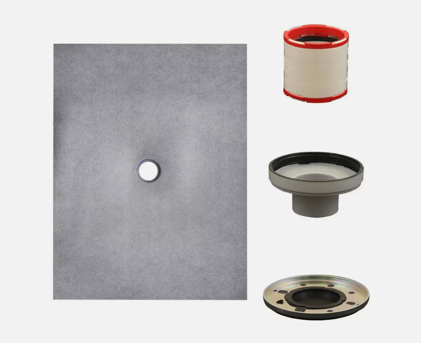 Everbilt 36x48 Waterproof Shower Pan Center Drain Tray Kit w/ Drain Assembly