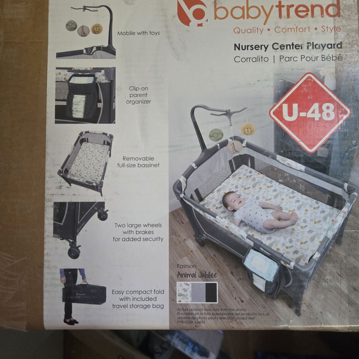 Baby Trend Nursery Center Playard Animal Jubilee