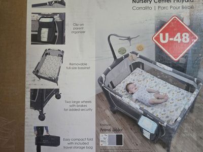 Baby Trend Nursery Center Playard Animal Jubilee