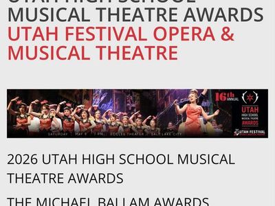 3 Tickets to 2026 Utah High School Musical Theatre Awards - Delta Hall at Eccles Theater