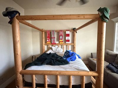 Log bed frame - Queen size