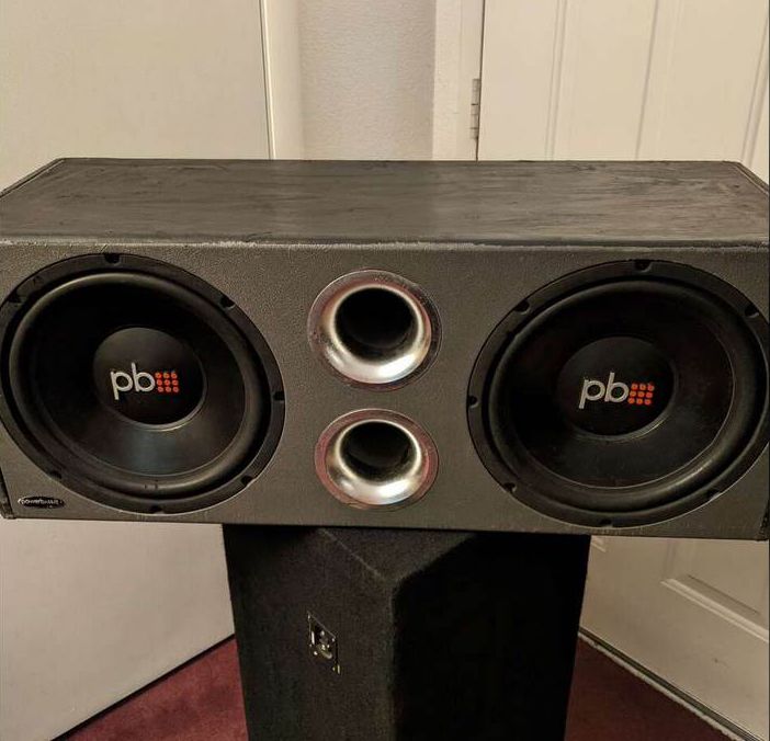 powerbass dual 12" vented subwoofers
