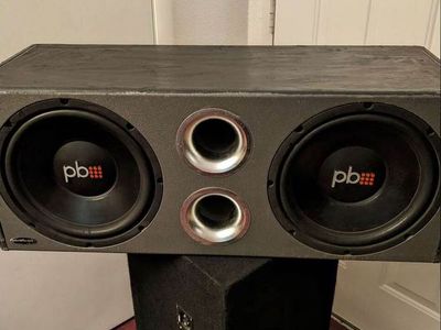 powerbass dual 12" vented subwoofers