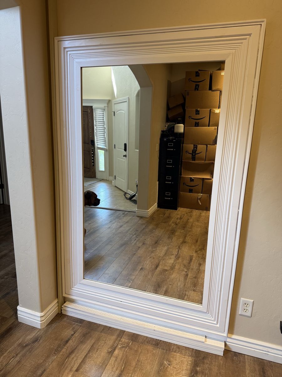Large Custom Framed Full-Length Mirror – Approx. 52” x 73”