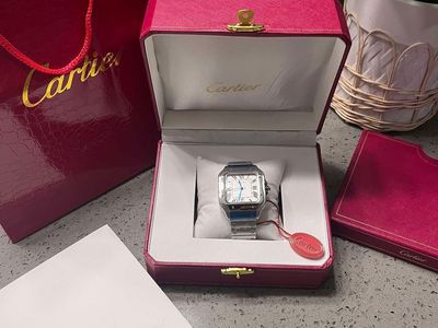 Cartier Santos de Cartier Automatic Stainless Steel Watch Box Set