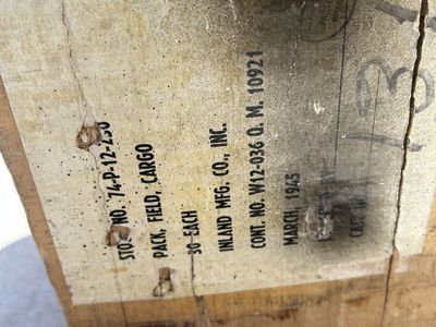VINTAGE WOOD SOLID CRATE 1945
