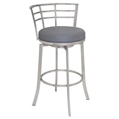 26in Armen Viper Counter Barstool - Gray