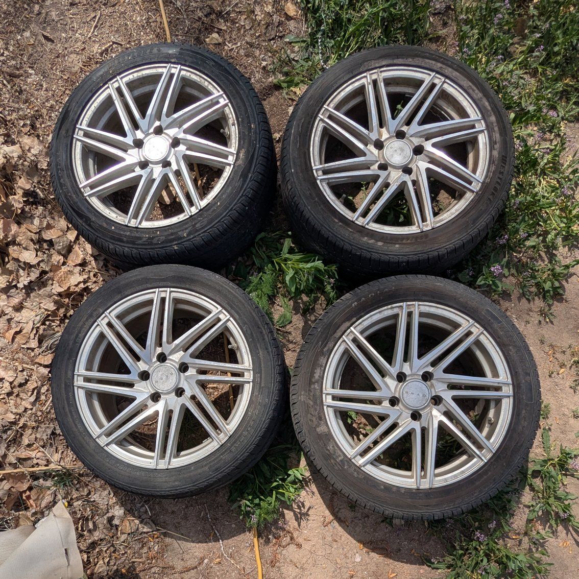 Wheels off a 2008 Audi