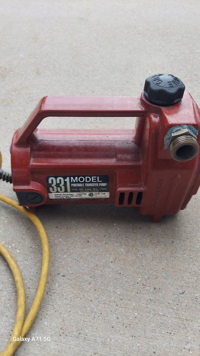 Liberty Pumps Model 331 Portable Transfer Pump 1/2 HP 115V