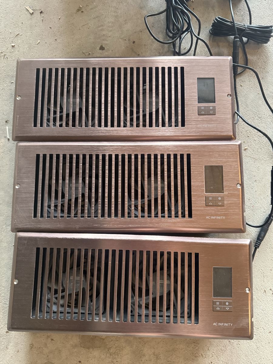 AC Infinity AIRTITAN Smart Register Booster Fans - Lot of 3