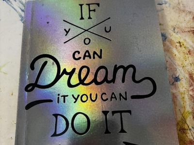 Metallic 'If You Can Dream It You Can Do It' Lined Notebook/Journal, Small, Inspiration