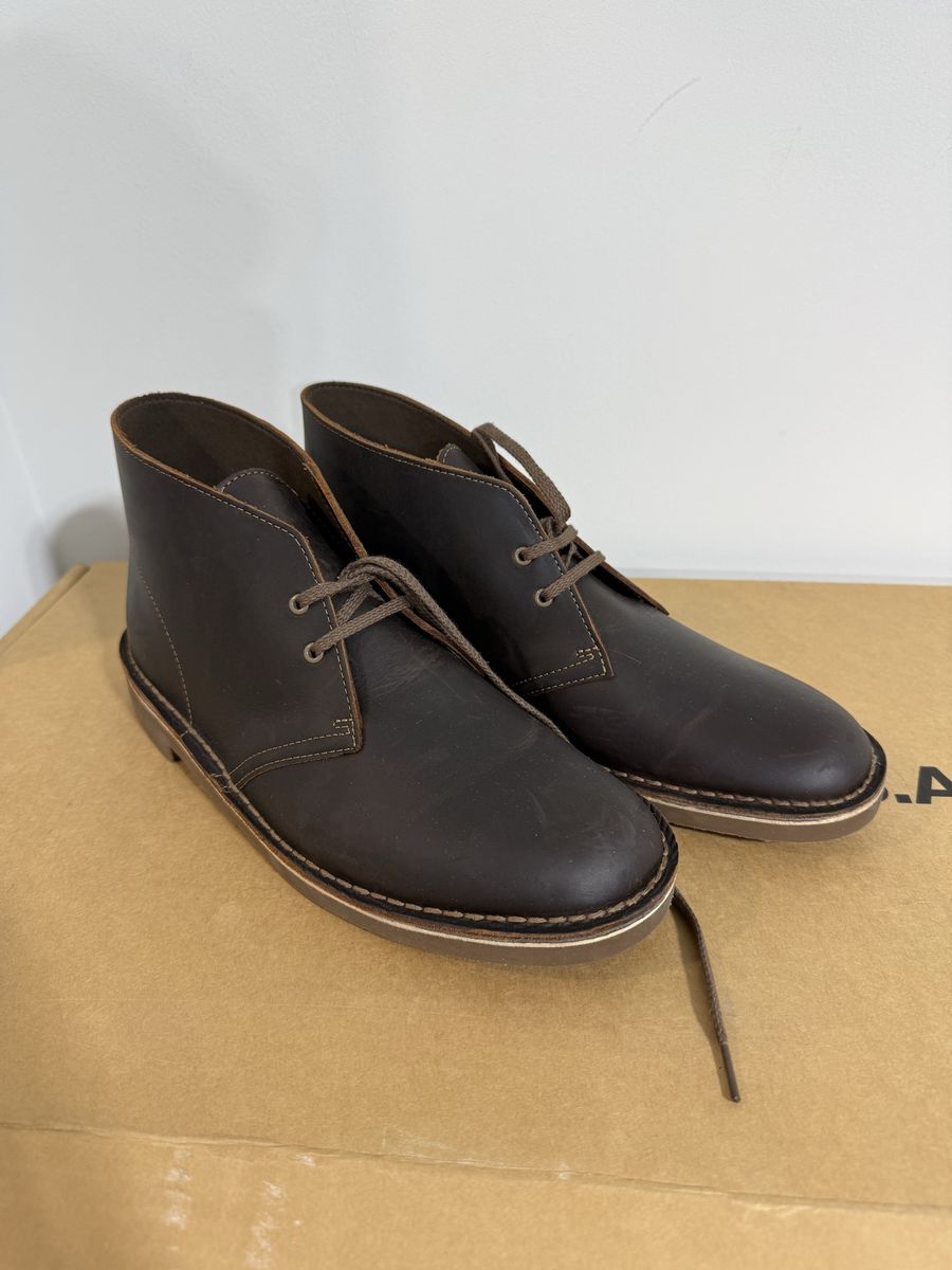 Clarks Desert Boot Bushacre 2 Beeswax Leather Chukka Boots 9.5