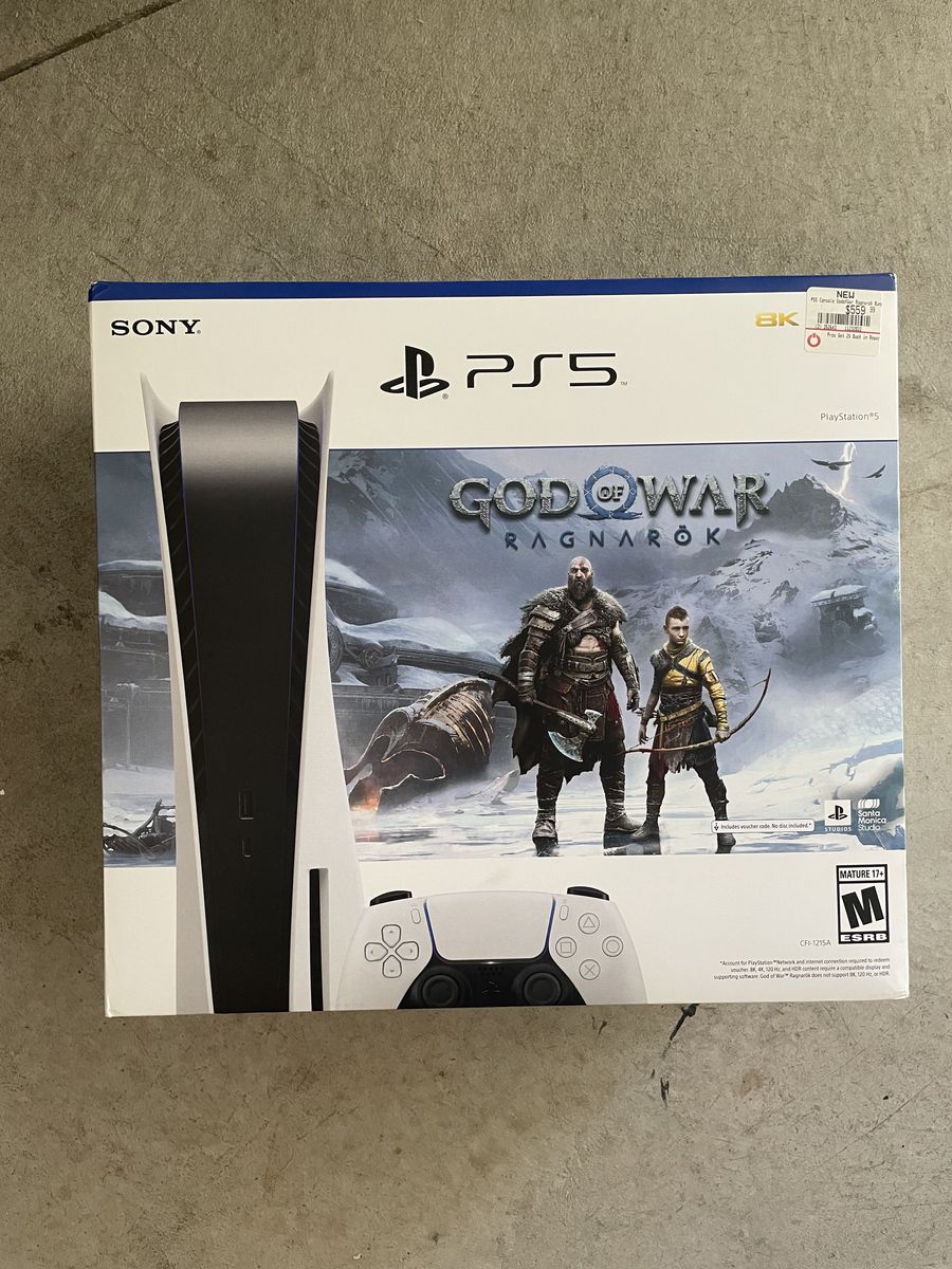Sony PlayStation 5 Console with God of War: Ragnarok Bundle