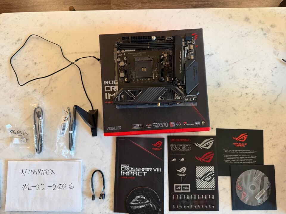 ROG Crosshair VIII Impact X570 Mini DTX AM4 Motherboard