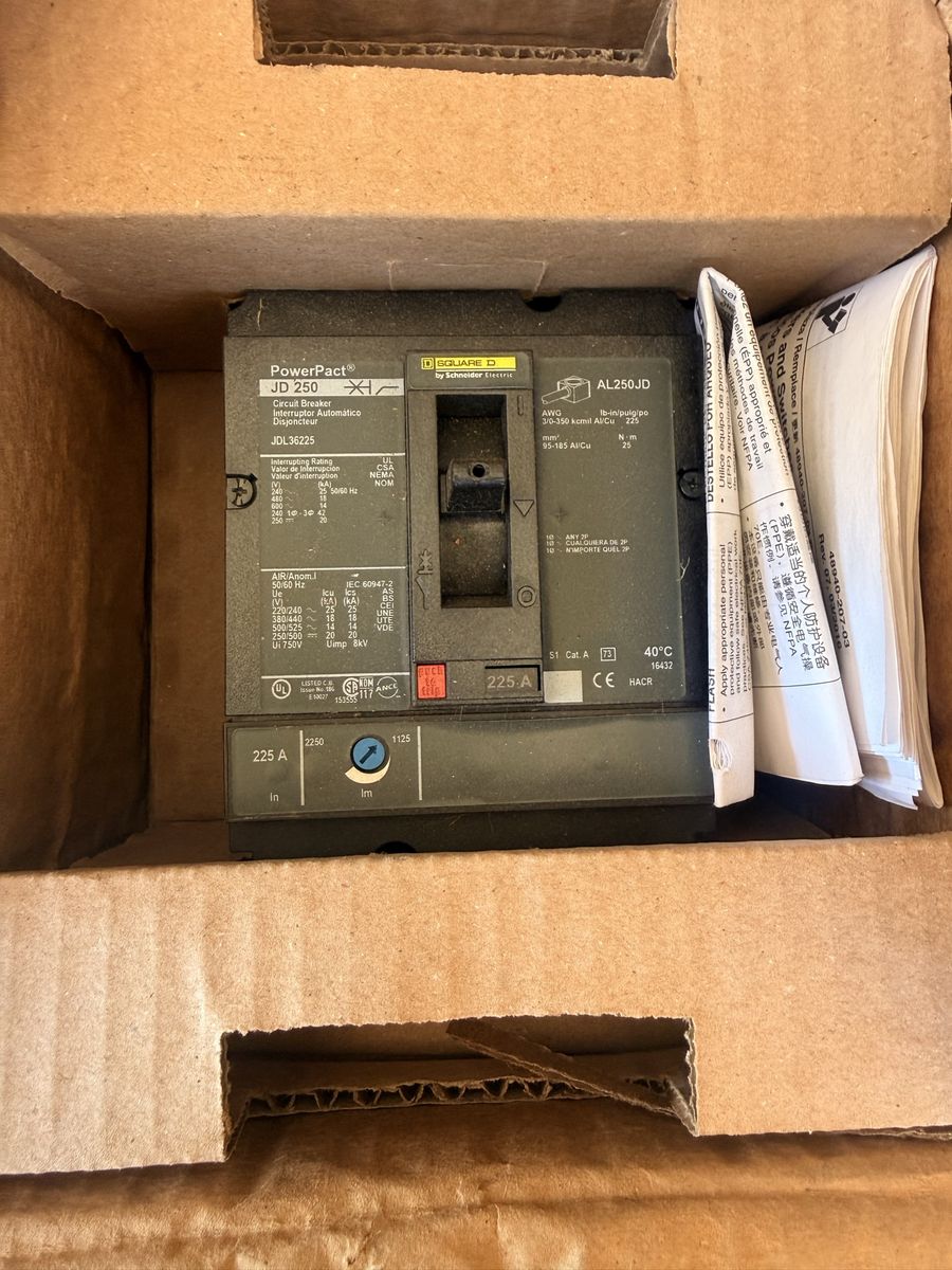 Schneider Electric PowerPact JD250 Circuit Breaker