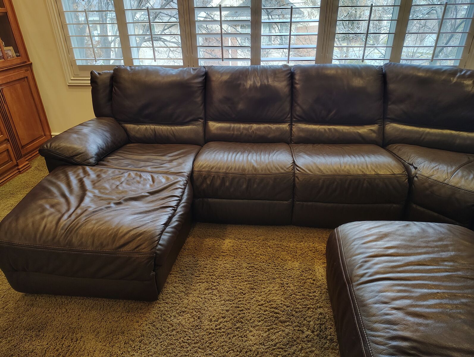 Natuzzi Italian leather sectional