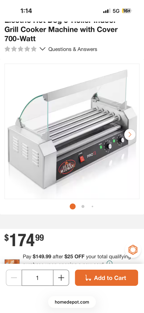 Olde Midway NIB 12 hot dog roller grill