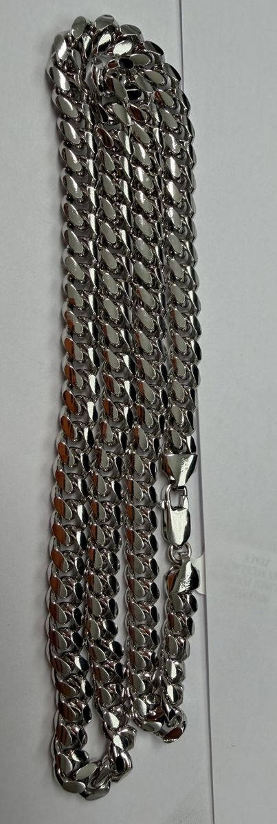 Silver Miami Cuban Link Chain Necklace