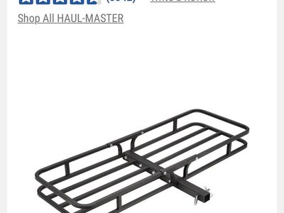 HAUL-MASTER 500 lb. Capacity Steel Cargo Carrier - Hitch Mounted