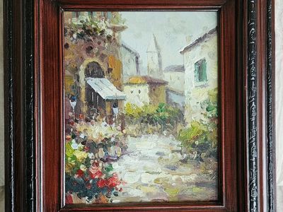 Original Oil Painting Wooden Frame 16"×14"