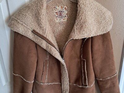 Decree Women's XL Suede Fur lined Coat