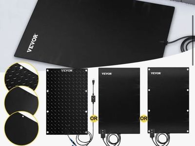 VEVOR 30" x 48" Heated Snow Melting Mat Electric Outdoor Walkway Pad PVC