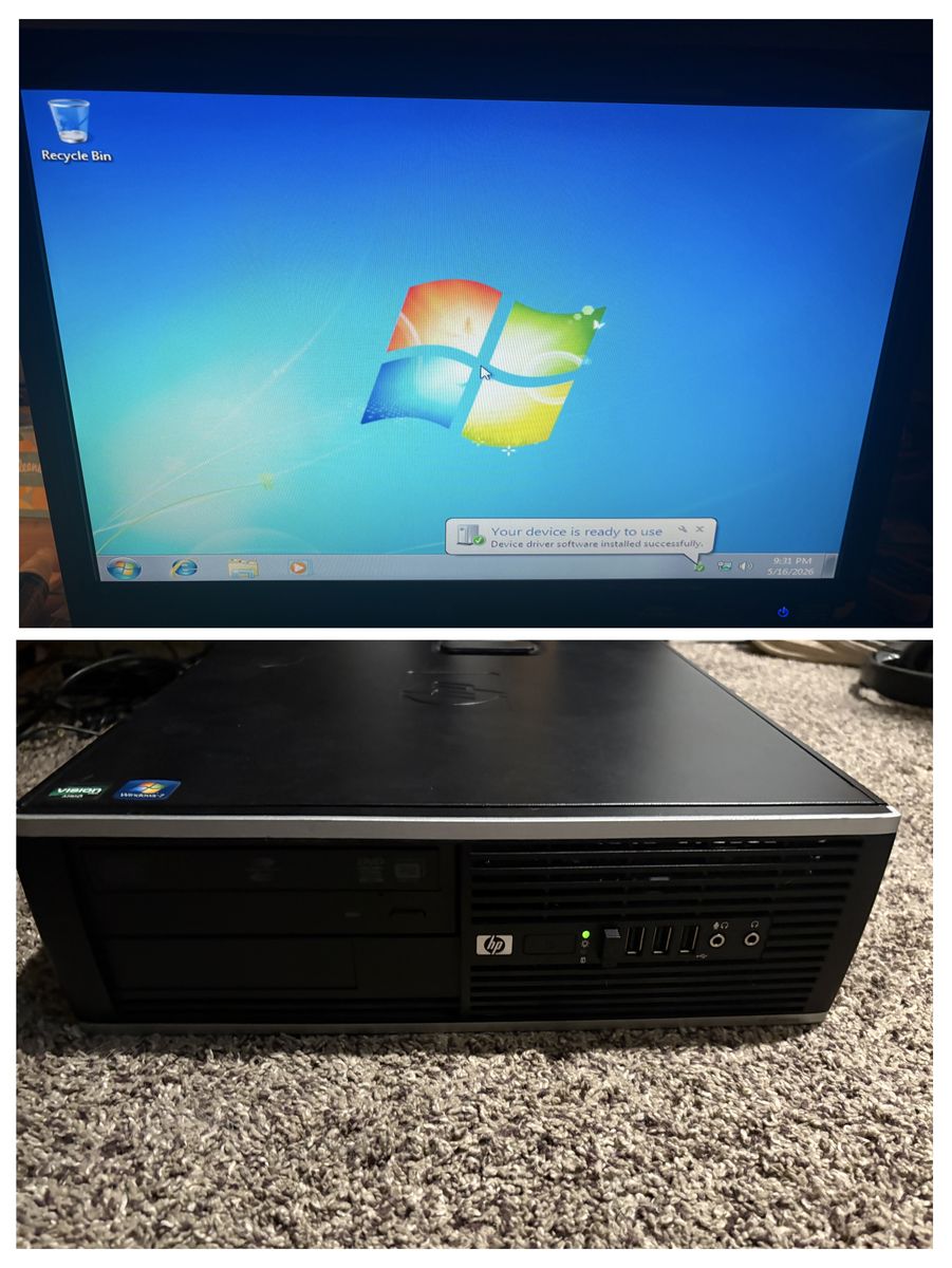 HP Desktop PC – Windows 7 – AMD Athlon II X2 B24 @ 3.0GHz – 2GB RAM – 80GB HDD