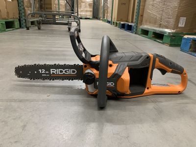 RIDGID 18V Brushless 12 in. Electric Battery Chainsaw (Tool Only)