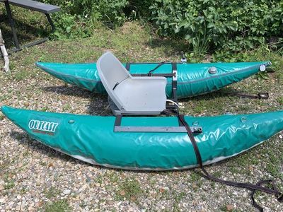 Outcast Sporting Gear Pontoon Fishing Boat Float Tube Inflatable Kayak Frame Seat