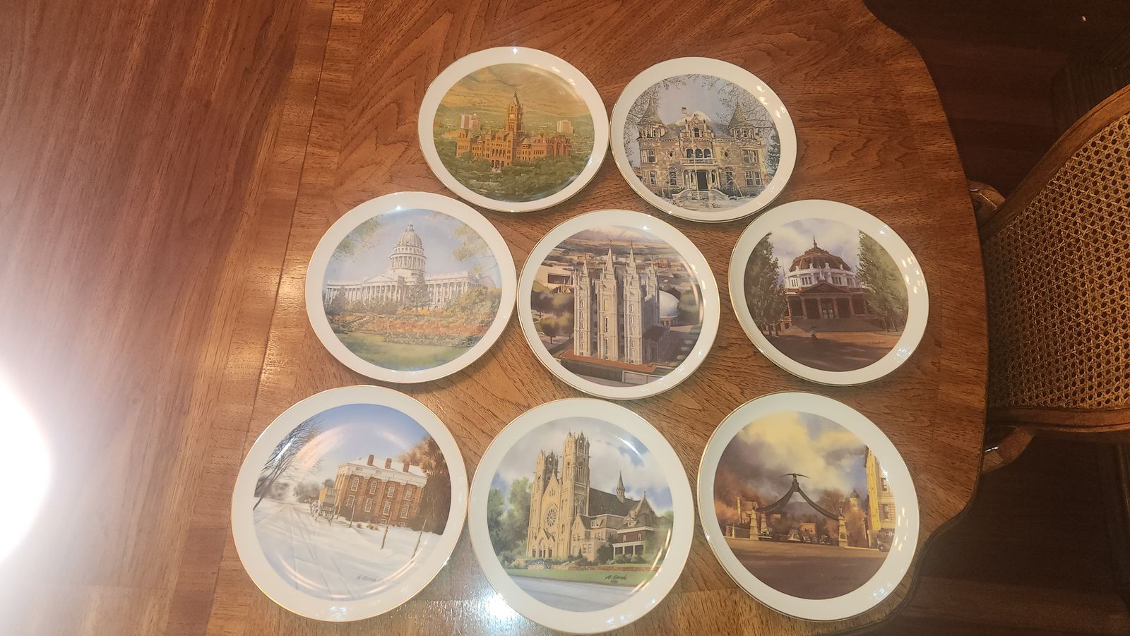 al rounds commerative plates