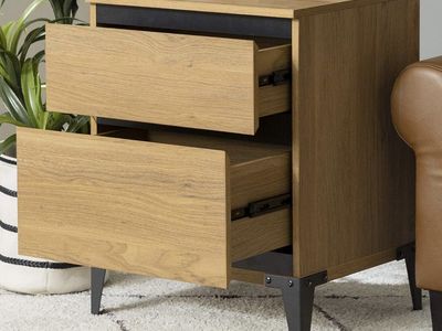 New Wooden Nightstand with 2 Drawers - Still in Box!