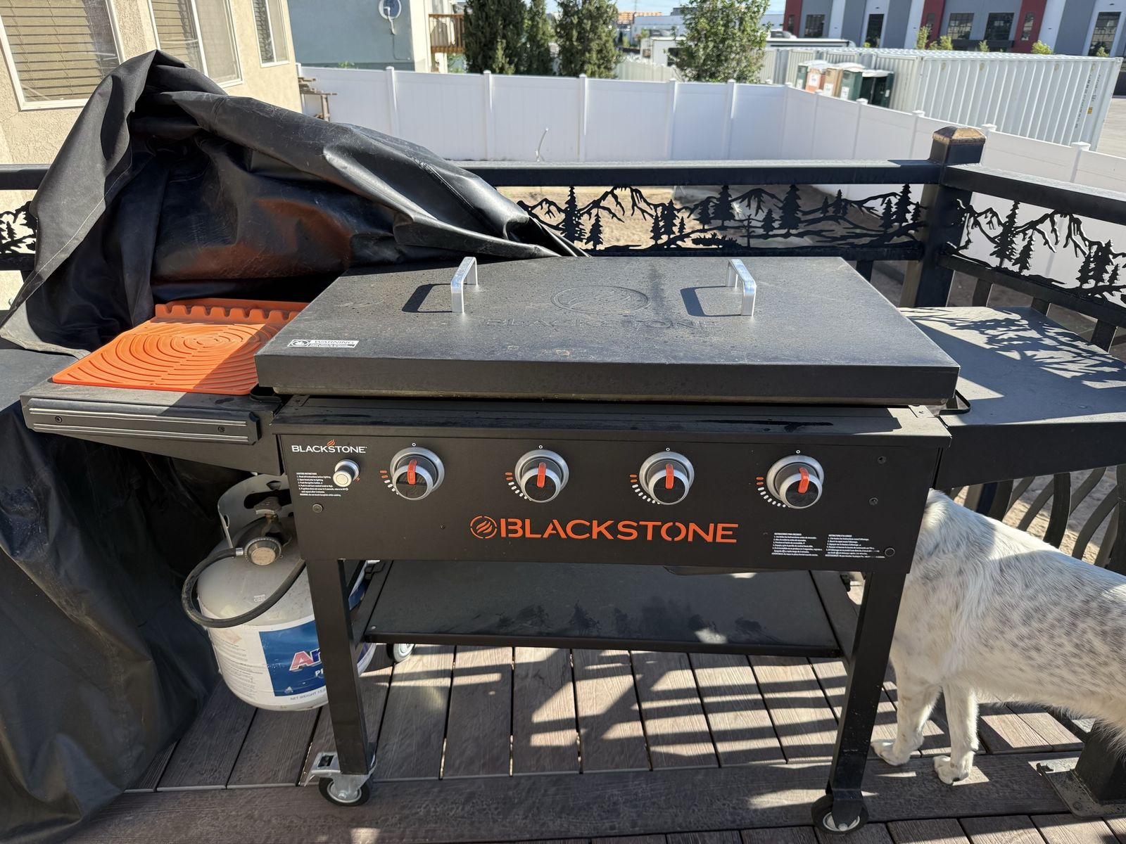 Blackstone 36" Propane Griddle 4-Burner Outdoor Flat Top Grill w/ Cover & Silicone Mat