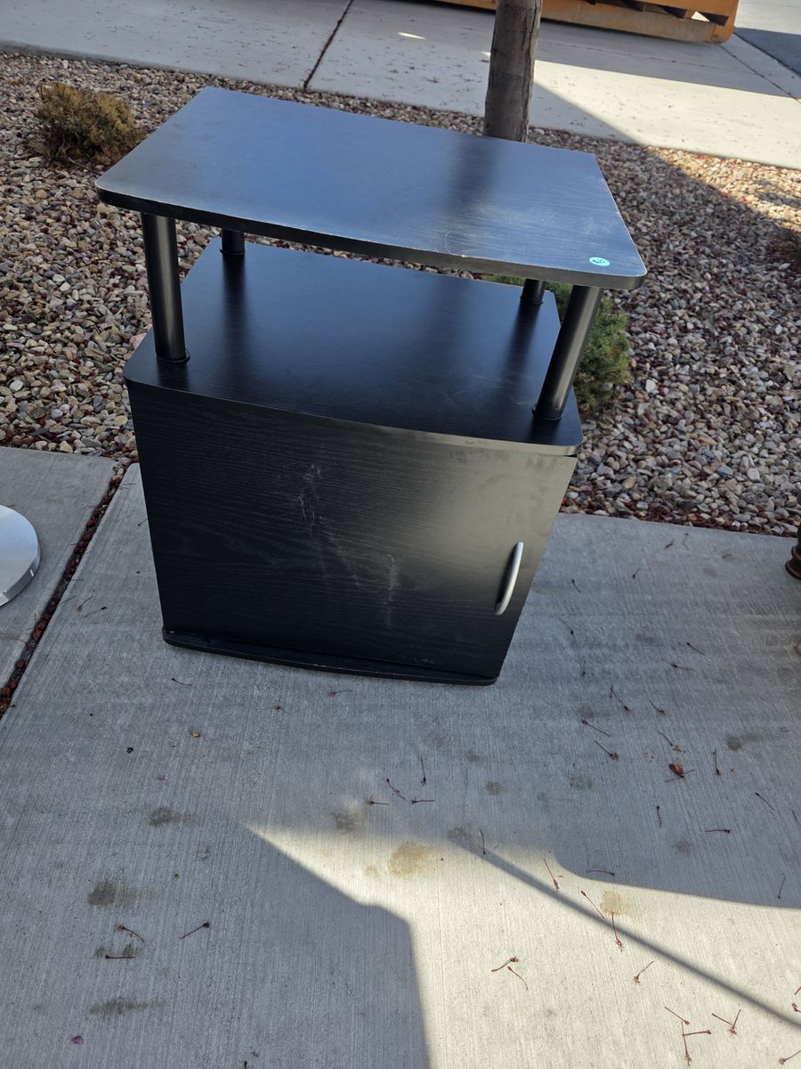 Small black printer cabinet