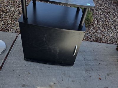 Small black printer cabinet