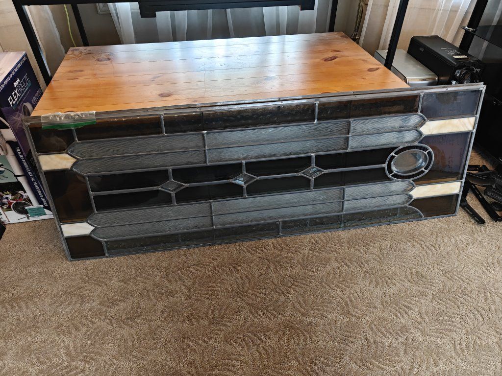 Stained glass door panels