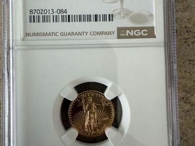 2010 American Gold Eagle $5 Coin NGC Graded MS 69 - Numismatic Guaranty Company Certified
