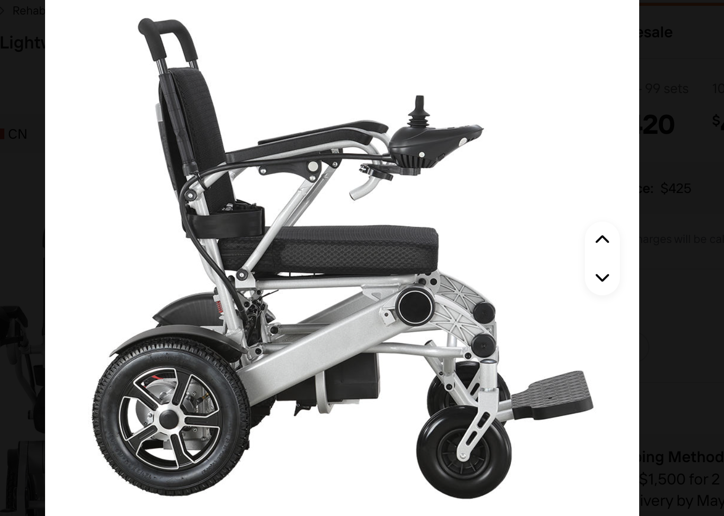 Brand New in box Aluminium Alloy Portable Lightweight Folding Foldable Power Wheel Chair